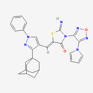 5-{(Z)-1-[3-(1-ADAMANTYL)-1-PHENYL-1H-PYRAZOL-4-YL]METHYLIDENE}-2-IMINO-3-[4-(1H-PYRROL-1-YL)-1,2,5-OXADIAZOL-3-YL]-1,3-THIAZOLAN-4-ONE