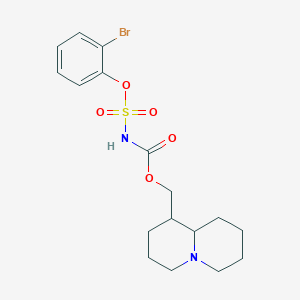 2,3,4,6,7,8,9,9a-octahydro-1H-quinolizin-1-ylmethyl N-(2-bromophenoxy)sulfonylcarbamate