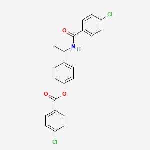 4-{1-[(4-chlorobenzoyl)amino]ethyl}phenyl 4-chlorobenzoate