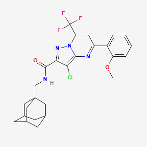 N-[(ADAMANTAN-1-YL)METHYL]-3-CHLORO-5-(2-METHOXYPHENYL)-7-(TRIFLUOROMETHYL)PYRAZOLO[15-A]PYRIMIDINE-2-CARBOXAMIDE