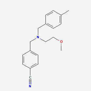 4-{[(2-methoxyethyl)(4-methylbenzyl)amino]methyl}benzonitrile