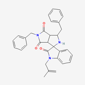 3',5'-dibenzyl-1-(2-methylprop-2-en-1-yl)-3a',6a'-dihydro-2'H-spiro[indole-3,1'-pyrrolo[3,4-c]pyrrole]-2,4',6'(1H,3'H,5'H)-trione