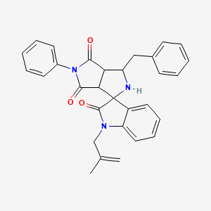 molecular formula C30H27N3O3 B4307784 3'-benzyl-1-(2-methylprop-2-en-1-yl)-5'-phenyl-3a',6a'-dihydro-2'H-spiro[indole-3,1'-pyrrolo[3,4-c]pyrrole]-2,4',6'(1H,3'H,5'H)-trione 