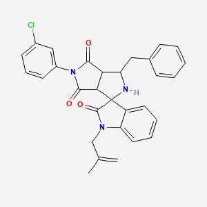 3'-benzyl-5'-(3-chlorophenyl)-1-(2-methylprop-2-en-1-yl)-3a',6a'-dihydro-2'H-spiro[indole-3,1'-pyrrolo[3,4-c]pyrrole]-2,4',6'(1H,3'H,5'H)-trione