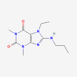 7-ethyl-1,3-dimethyl-8-(propylamino)-3,7-dihydro-1H-purine-2,6-dione