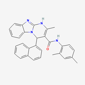 molecular formula C30H26N4O B4307832 N-(2,4-dimethylphenyl)-2-methyl-4-(1-naphthyl)-1,4-dihydropyrimido[1,2-a]benzimidazole-3-carboxamide 