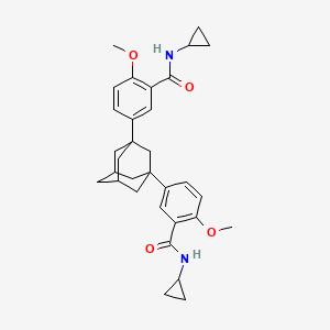 3,3'-tricyclo[3.3.1.1~3,7~]decane-1,3-diylbis(N-cyclopropyl-6-methoxybenzamide)