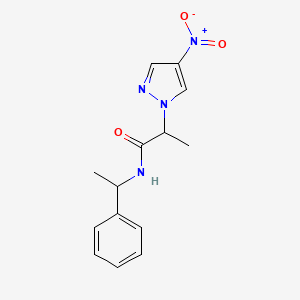 2-(4-nitro-1H-pyrazol-1-yl)-N-(1-phenylethyl)propanamide