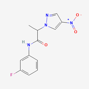 N-(3-fluorophenyl)-2-(4-nitro-1H-pyrazol-1-yl)propanamide