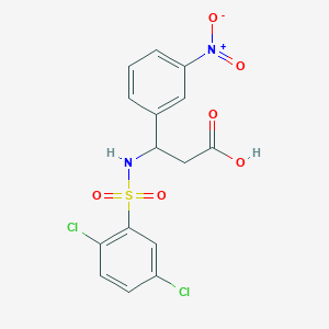 3-{[(2,5-dichlorophenyl)sulfonyl]amino}-3-(3-nitrophenyl)propanoic acid