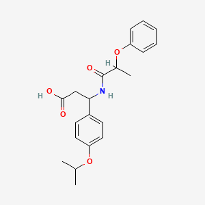 molecular formula C21H25NO5 B4307918 3-(4-isopropoxyphenyl)-3-[(2-phenoxypropanoyl)amino]propanoic acid 