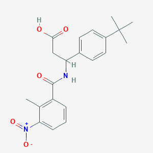 3-[4-(TERT-BUTYL)PHENYL]-3-[(2-METHYL-3-NITROBENZOYL)AMINO]PROPANOIC ACID