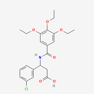 3-(3-CHLOROPHENYL)-3-[(3,4,5-TRIETHOXYPHENYL)FORMAMIDO]PROPANOIC ACID