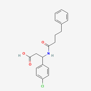 3-(4-chlorophenyl)-3-[(4-phenylbutanoyl)amino]propanoic acid