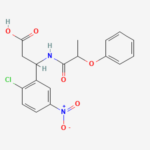 molecular formula C18H17ClN2O6 B4307948 3-(2-chloro-5-nitrophenyl)-3-[(2-phenoxypropanoyl)amino]propanoic acid 