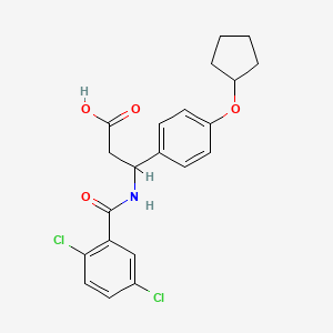 3-[4-(cyclopentyloxy)phenyl]-3-[(2,5-dichlorobenzoyl)amino]propanoic acid