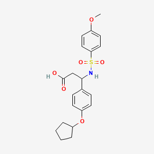 3-[4-(cyclopentyloxy)phenyl]-3-{[(4-methoxyphenyl)sulfonyl]amino}propanoic acid