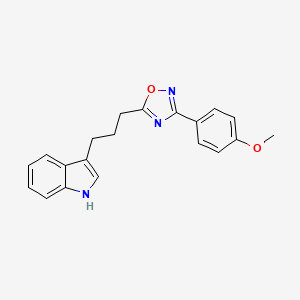 3-{3-[3-(4-methoxyphenyl)-1,2,4-oxadiazol-5-yl]propyl}-1H-indole