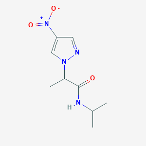 molecular formula C9H14N4O3 B4307982 2-(4-nitro-1H-pyrazol-1-yl)-N-(propan-2-yl)propanamide 