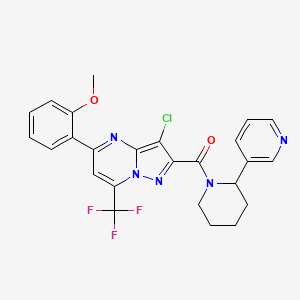 [3-CHLORO-5-(2-METHOXYPHENYL)-7-(TRIFLUOROMETHYL)PYRAZOLO[1,5-A]PYRIMIDIN-2-YL][2-(3-PYRIDYL)PIPERIDINO]METHANONE