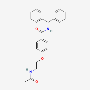 4-[2-(acetylamino)ethoxy]-N-(diphenylmethyl)benzamide