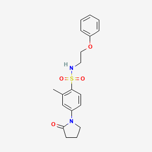 2-methyl-4-(2-oxopyrrolidin-1-yl)-N-(2-phenoxyethyl)benzenesulfonamide