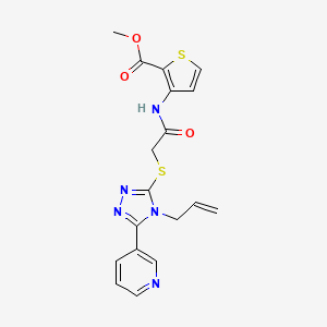 METHYL 3-(2-{[4-(PROP-2-EN-1-YL)-5-(PYRIDIN-3-YL)-4H-1,2,4-TRIAZOL-3-YL]SULFANYL}ACETAMIDO)THIOPHENE-2-CARBOXYLATE