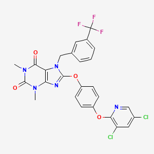 8-{4-[(3,5-DICHLORO-2-PYRIDYL)OXY]PHENOXY}-1,3-DIMETHYL-7-[3-(TRIFLUOROMETHYL)BENZYL]-3,7-DIHYDRO-1H-PURINE-2,6-DIONE