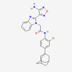 molecular formula C27H27BrN6O2 B4308118 N-[4-(1-adamantyl)-2-bromophenyl]-2-[2-(4-amino-1,2,5-oxadiazol-3-yl)-1H-benzimidazol-1-yl]acetamide 