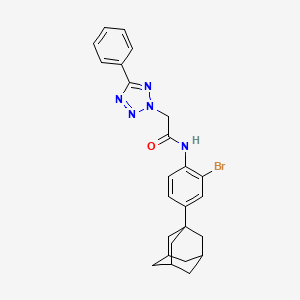 N-[4-(ADAMANTAN-1-YL)-2-BROMOPHENYL]-2-(5-PHENYL-2H-1,2,3,4-TETRAZOL-2-YL)ACETAMIDE