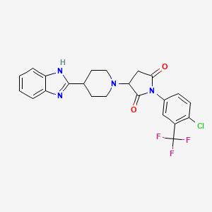 3-[4-(1H-1,3-BENZIMIDAZOL-2-YL)PIPERIDINO]-1-[4-CHLORO-3-(TRIFLUOROMETHYL)PHENYL]DIHYDRO-1H-PYRROLE-2,5-DIONE