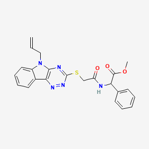 molecular formula C23H21N5O3S B4308139 METHYL 2-PHENYL-2-(2-{[5-(PROP-2-EN-1-YL)-5H-[1,2,4]TRIAZINO[5,6-B]INDOL-3-YL]SULFANYL}ACETAMIDO)ACETATE 