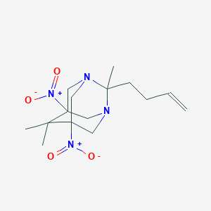 molecular formula C15H24N4O4 B430816 2-(3-Butenyl)-5,7-bisnitro-2,6,6-trimethyl-1,3-diazatricyclo[3.3.1.1~3,7~]decane CAS No. 448908-63-2