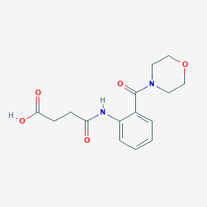 molecular formula C15H18N2O5 B430817 4-[2-(4-Morpholinylcarbonyl)anilino]-4-oxobutanoic acid 