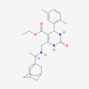 ETHYL 6-({[1-(1-ADAMANTYL)ETHYL]AMINO}METHYL)-4-(2,5-DIMETHYLPHENYL)-2-OXO-1,2,3,4-TETRAHYDRO-5-PYRIMIDINECARBOXYLATE