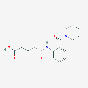 molecular formula C17H22N2O4 B430822 5-Oxo-5-{[2-(piperidin-1-ylcarbonyl)phenyl]amino}pentanoic acid 