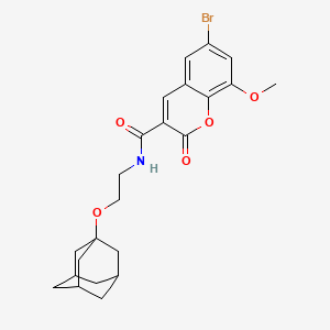 N-[2-(ADAMANTAN-1-YLOXY)ETHYL]-6-BROMO-8-METHOXY-2-OXO-2H-CHROMENE-3-CARBOXAMIDE