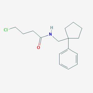 molecular formula C16H22ClNO B430829 4-chloro-N-[(1-phenylcyclopentyl)methyl]butanamide 