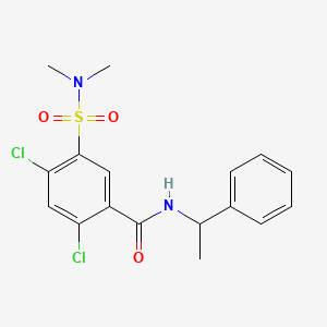 2,4-dichloro-5-(dimethylsulfamoyl)-N-(1-phenylethyl)benzamide