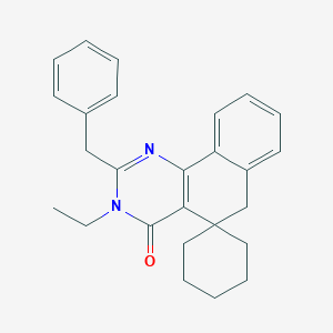 molecular formula C26H28N2O B430831 2-benzyl-3-ethyl-5,6-dihydrospiro(benzo[h]quinazoline-5,1'-cyclohexane)-4(3H)-one CAS No. 304873-07-2