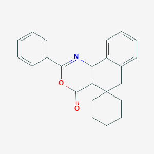 molecular formula C23H21NO2 B430833 2'-phenylspiro[cyclohexane-1,5'-naphtho[1,2-d][1,3]oxazin]-4'(6'H)-one CAS No. 300731-95-7