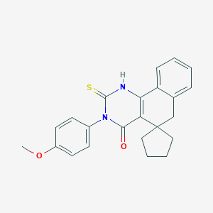 molecular formula C23H22N2O2S B430836 3-(4-methoxyphenyl)-2-thioxo-2,3-dihydro-1H-spiro[benzo[h]quinazoline-5,1'-cyclopentan]-4(6H)-one CAS No. 312594-22-2