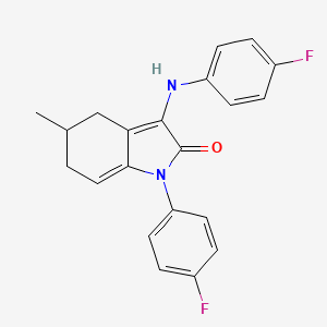 3-(4-FLUOROANILINO)-1-(4-FLUOROPHENYL)-5-METHYL-1,4,5,6-TETRAHYDRO-2H-INDOL-2-ONE