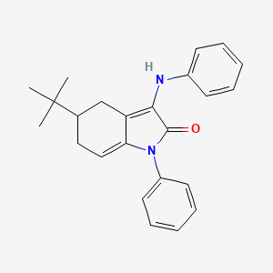 3-ANILINO-5-(TERT-BUTYL)-1-PHENYL-1,4,5,6-TETRAHYDRO-2H-INDOL-2-ONE