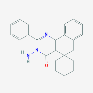 molecular formula C23H23N3O B430837 3-amino-2-phenyl-3H-spiro[benzo[h]quinazoline-5,1'-cyclohexan]-4(6H)-one CAS No. 304877-24-5