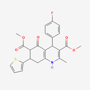 DIMETHYL 4-(4-FLUOROPHENYL)-2-METHYL-5-OXO-7-(2-THIENYL)-1,4,5,6,7,8-HEXAHYDRO-3,6-QUINOLINEDICARBOXYLATE