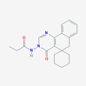 molecular formula C20H23N3O2 B430839 N-(4-oxospiro[6H-benzo[h]quinazoline-5,1'-cyclohexane]-3-yl)propanamide CAS No. 179946-09-9