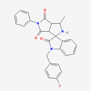 1-(4-fluorobenzyl)-3'-methyl-5'-phenyl-3a',6a'-dihydro-2'H-spiro[indole-3,1'-pyrrolo[3,4-c]pyrrole]-2,4',6'(1H,3'H,5'H)-trione