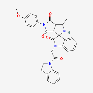 1-[2-(2,3-dihydro-1H-indol-1-yl)-2-oxoethyl]-5'-(4-methoxyphenyl)-3'-methyl-3a',6a'-dihydro-2'H-spiro[indole-3,1'-pyrrolo[3,4-c]pyrrole]-2,4',6'(1H,3'H,5'H)-trione