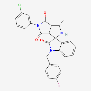 5'-(3-chlorophenyl)-1-(4-fluorobenzyl)-3'-methyl-3a',6a'-dihydro-2'H-spiro[indole-3,1'-pyrrolo[3,4-c]pyrrole]-2,4',6'(1H,3'H,5'H)-trione